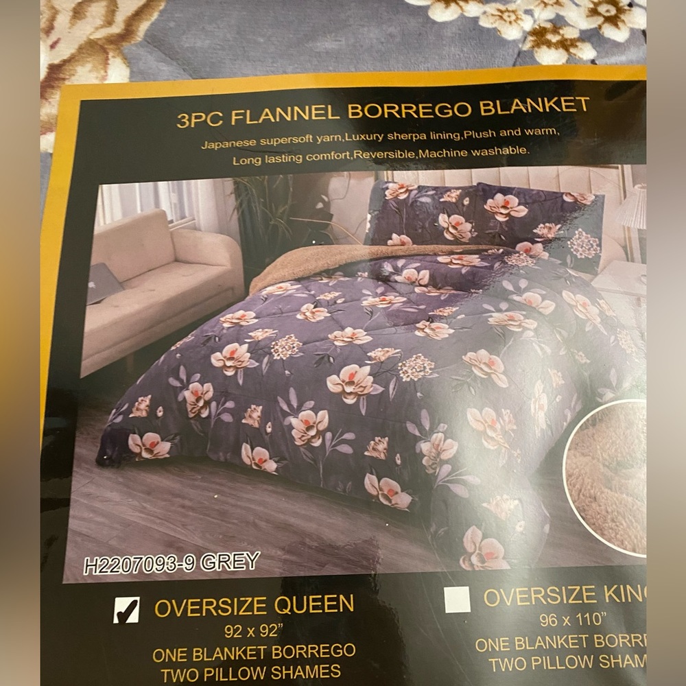Queen Size Ultra Soft‎ Plush Borrego: Sherpa Set